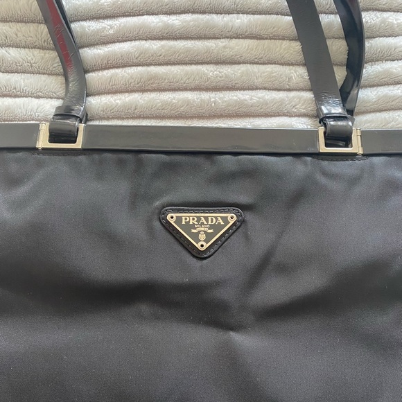 AUTHENTIC Prada Black Nylon Tote - Picture 2 of 10